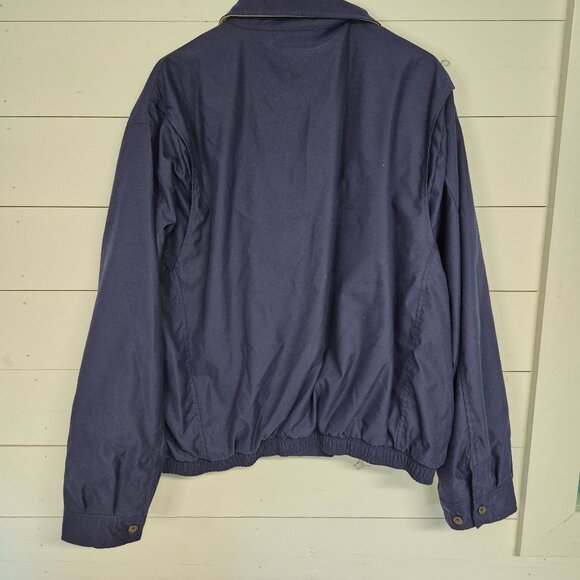 Polo Ralph Lauren Vintage Mens Navy Bomber Jacket with plaid lining XXL - Picture 7 of 7